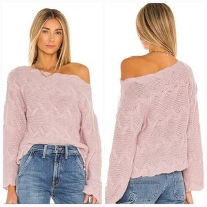 House of Harlow 1960x REVOLVE Elaina Braided Sweater in Lilac